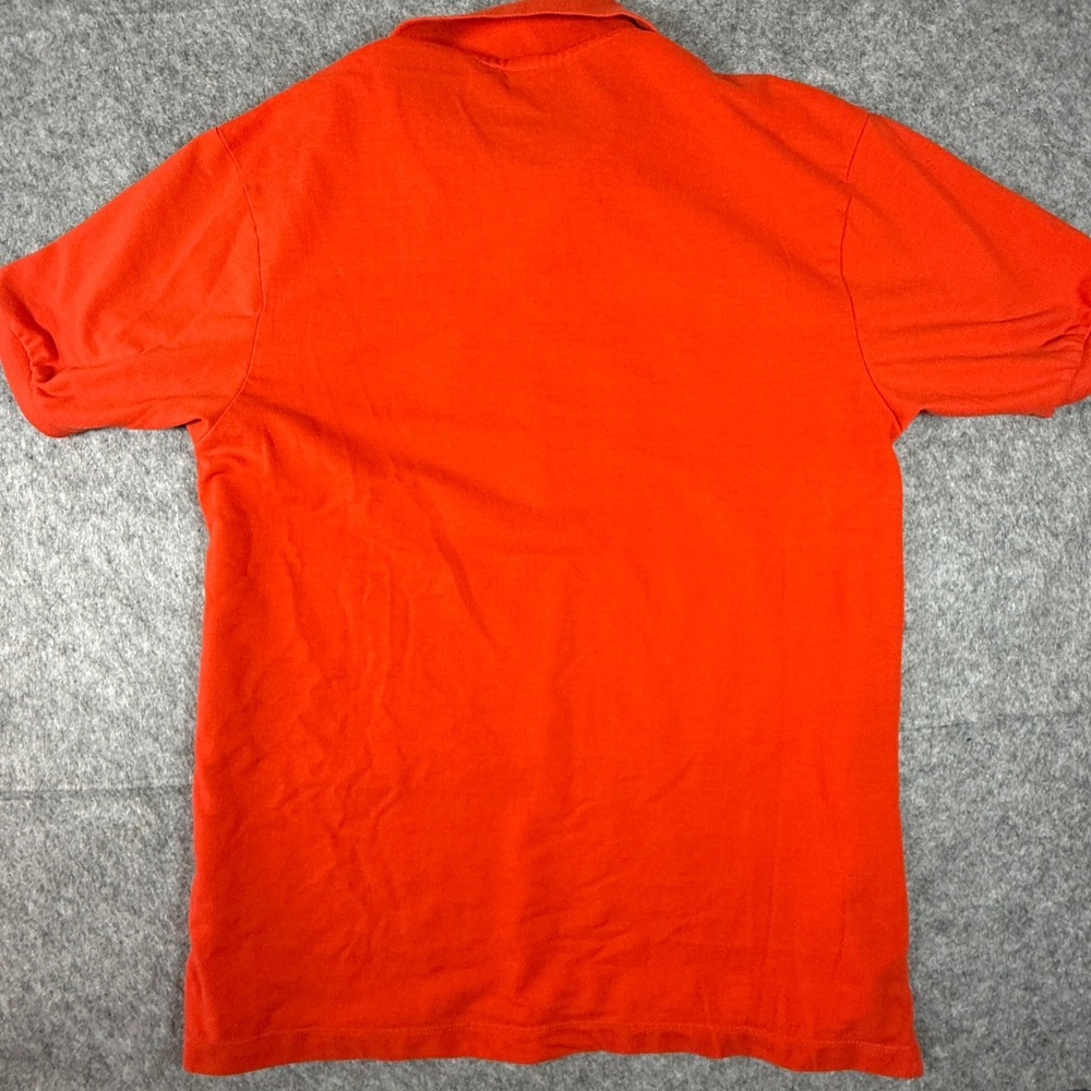 Lacoste Polo Shirt Mens 6 Orange Short Sleeve Cotton Pique Classic Logo - Picture 8 of 8